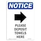 Signmission OSHA Sign, 14" H, Rigid Plastic, Please Deposit Towels Sign With Symbol, Portrait, 1014-V-17368 OS-NS-P-1014-V-17368 - alternate 1